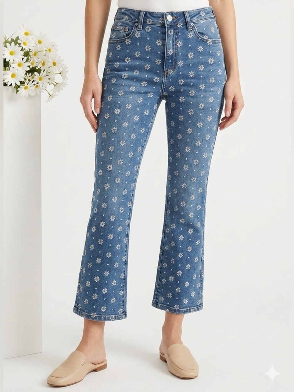 Pilcro and the Letterpress Floral Embroidered Jeans